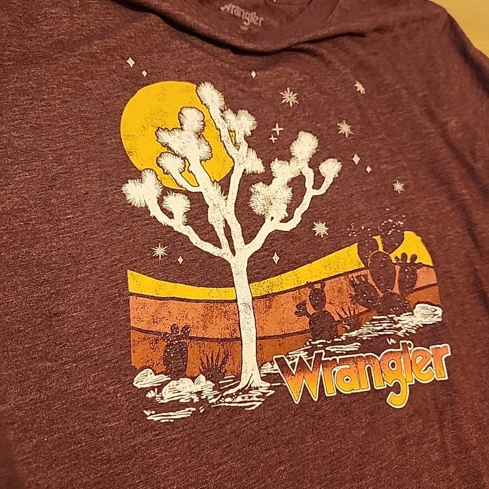 Wrangler Maroon Graphic T-Shirt
